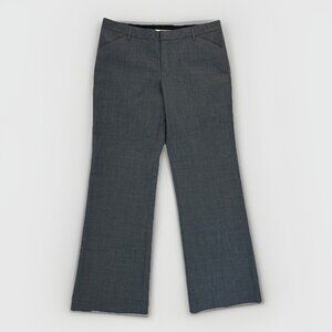 Gap Women's Perfect Trouser Pants Size 14 L Gray Stretch Mid Rise 35" Inseam EUC